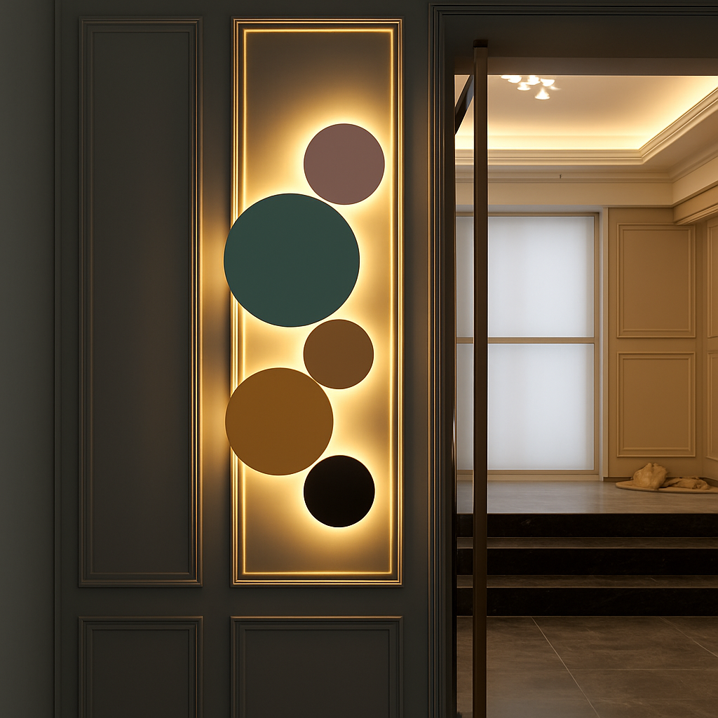 Nordic multicolour LED wall light for interior decoration - vue 5 sur 7