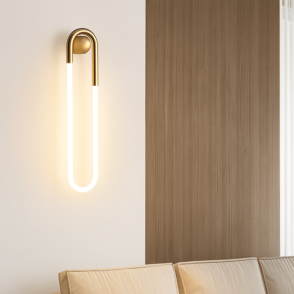 applique murale à led ovale en métal et acrylique décoratif - vue 3 sur 9