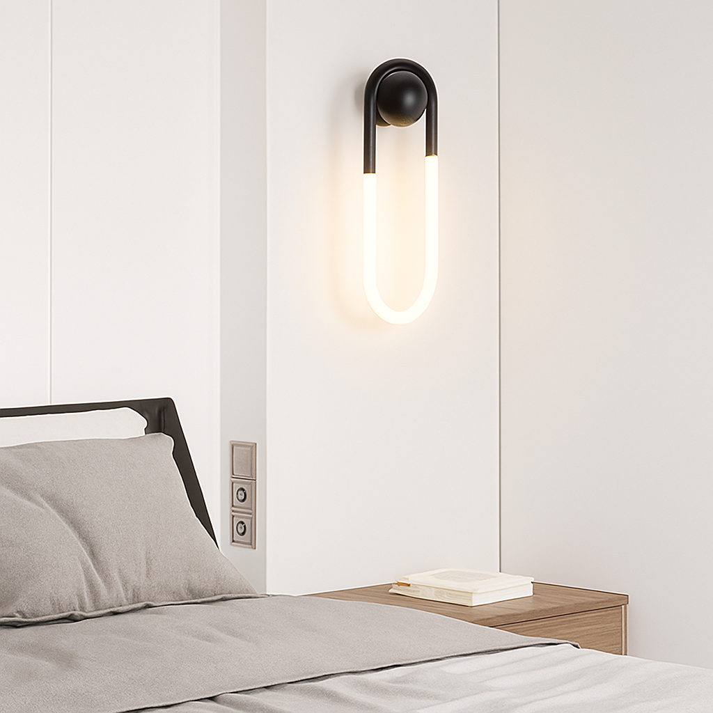 applique murale à led ovale en métal et acrylique décoratif - vue 4 sur 9