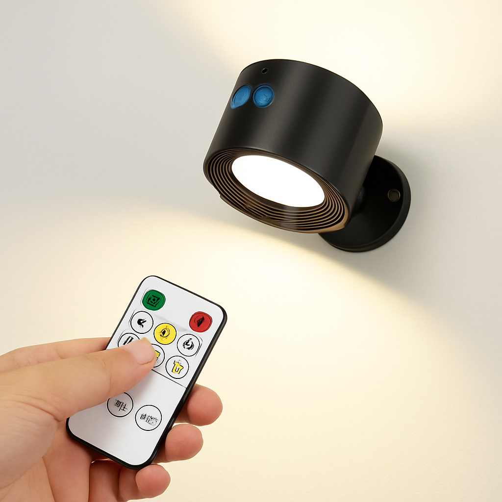 Applique murale LED rechargeable avec télécommande tactile - vue 7 sur 9