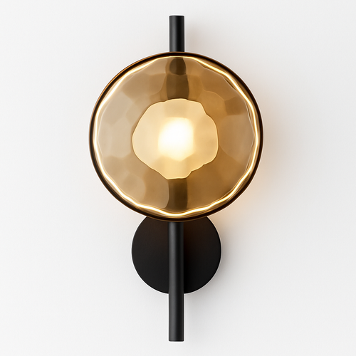 Applique murale Led ronde en verre coloré au Design post-moderne - vue 2 sur 12
