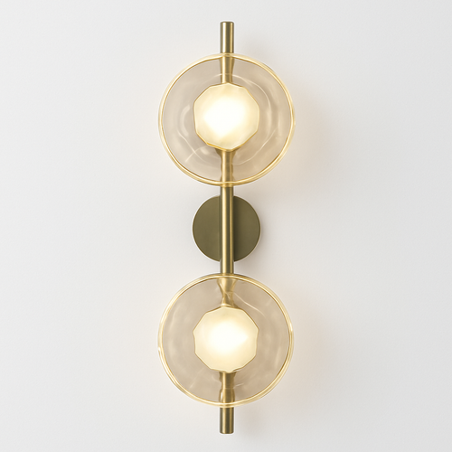 Applique murale Led ronde en verre coloré au Design post-moderne - vue 12 sur 12