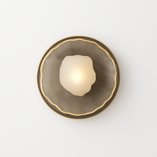 Applique murale Led ronde en verre coloré au Design post-moderne - vue 13 sur 12