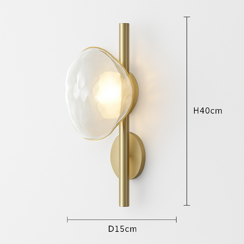 Applique murale Led ronde en verre coloré au Design post-moderne - vue 8 sur 12