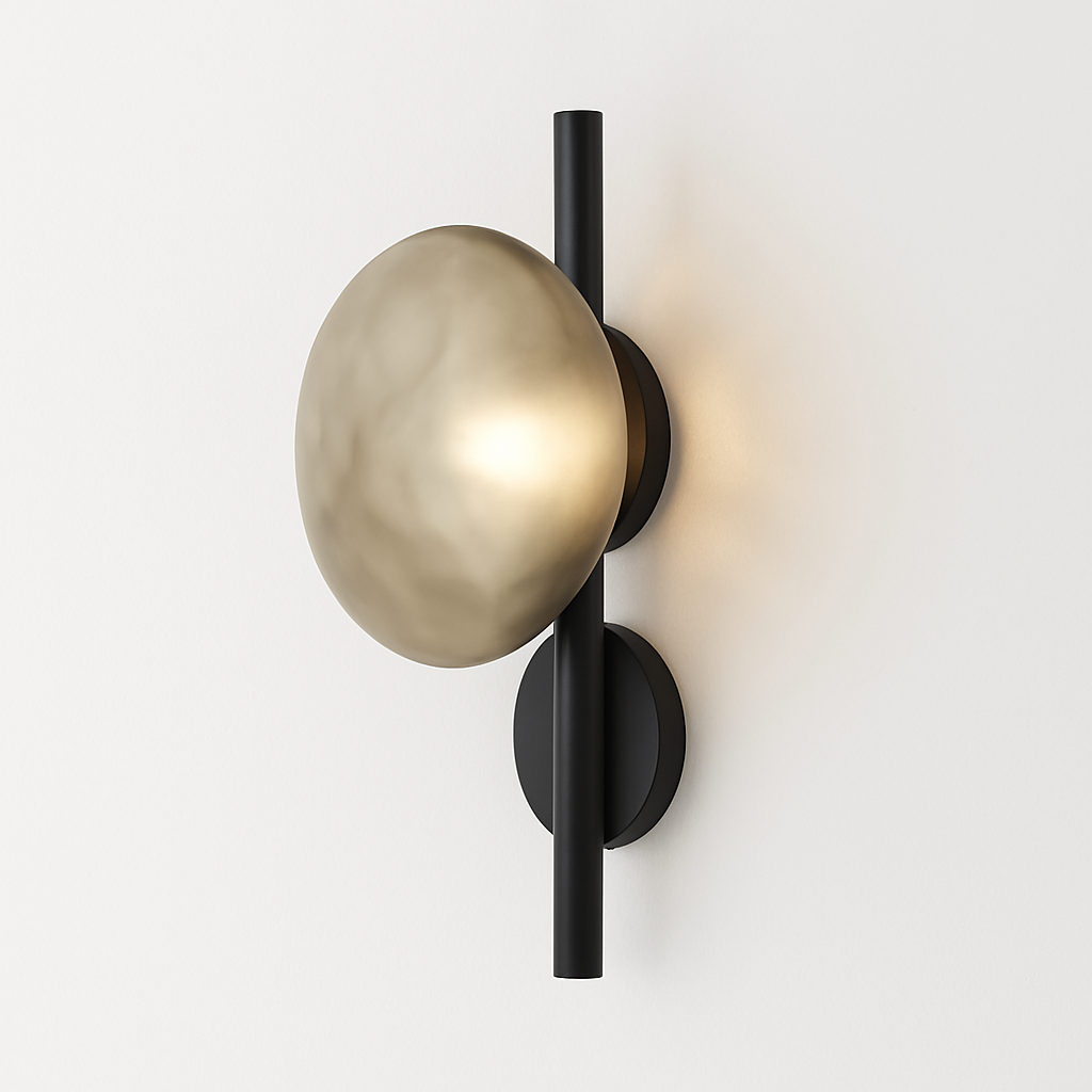 Applique murale Led ronde en verre coloré au Design post-moderne - vue 9 sur 12