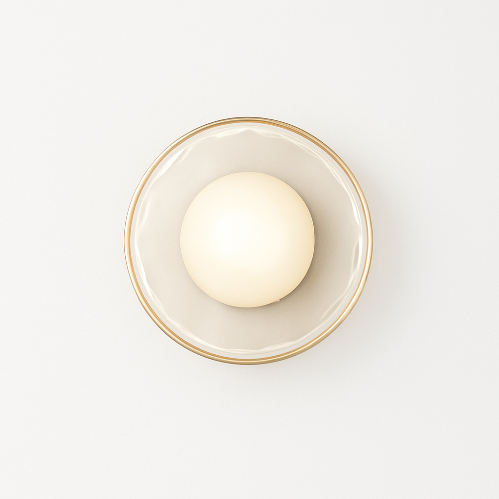 Applique murale Led ronde en verre coloré au Design post-moderne - vue 10 sur 12