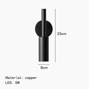applique murale led rotative avec variateur de température