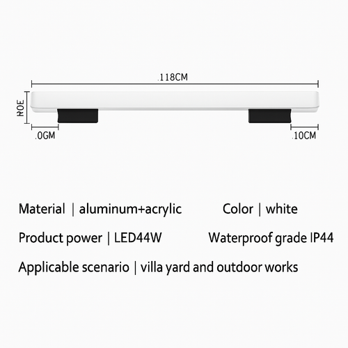 applique murale led étanche pour éclairage moderne intérieur - vue 13 sur 12