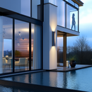 applique murale led étanche pour extérieur en aluminium