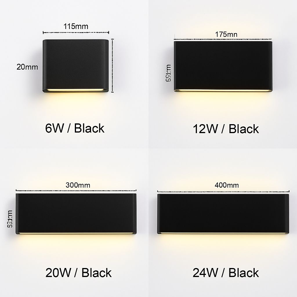 applique murale led étanche pour extérieur en aluminium - vue 6 sur 13