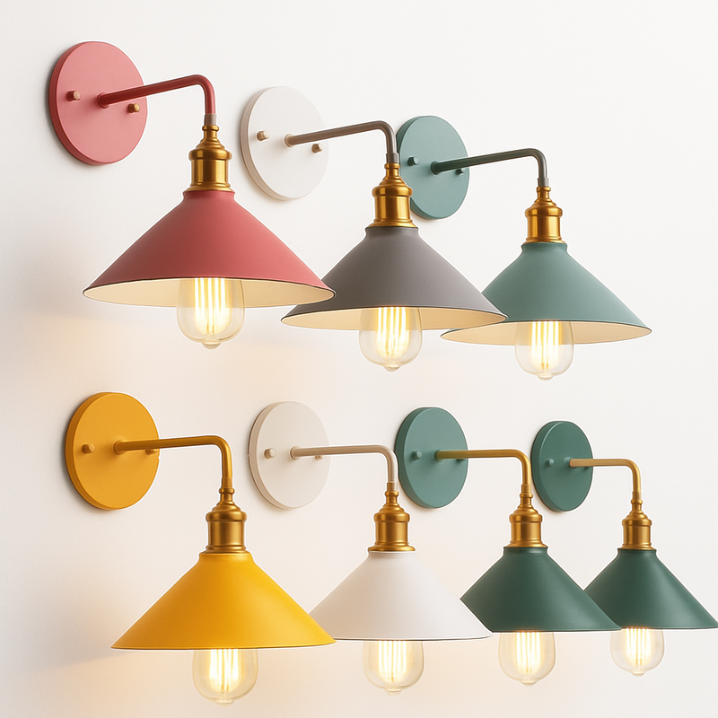 Applique murale LED Vintage Plated de couleurs