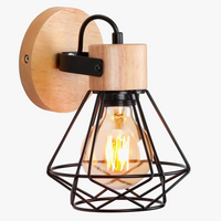 applique murale loft américain vintage en fer bois