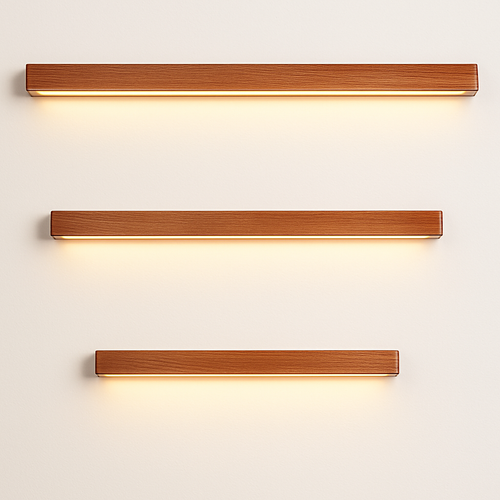 applique murale Longue bande LED en bois