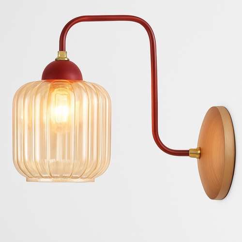 Medieval coloured glass wall light for interior decoration - vue 2 sur 8