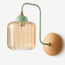 Medieval coloured glass wall light for interior decoration