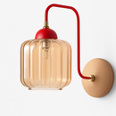 Medieval coloured glass wall light for interior decoration