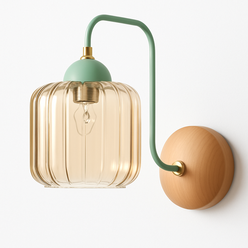 Medieval coloured glass wall light for interior decoration - vue 8 sur 8