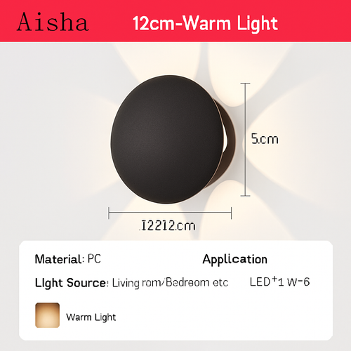 Minimalist nordic wall light for interior decoration - vue 7 sur 7