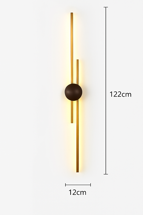 applique murale minimaliste en laiton led atmosphère - vue 14 sur 18