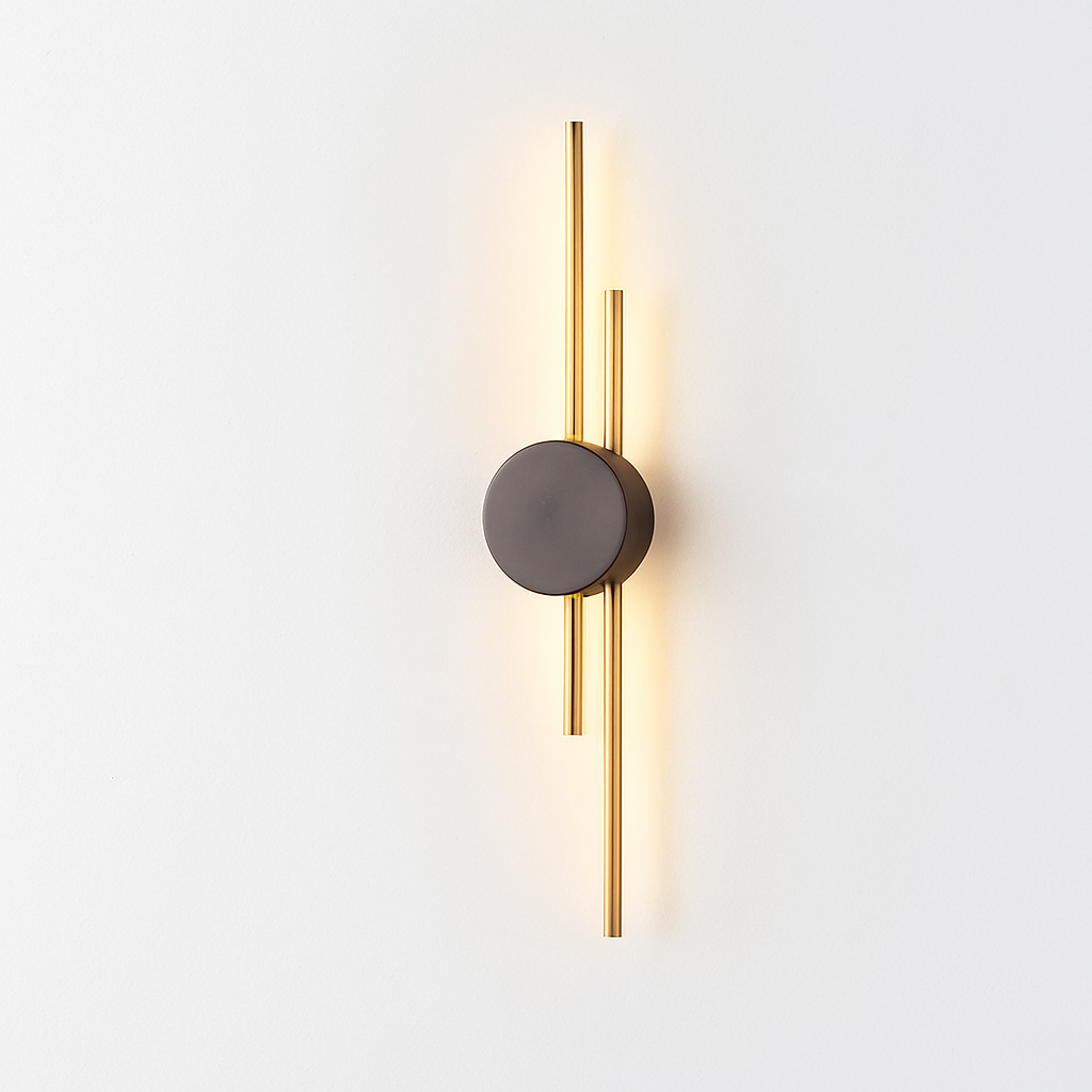 applique murale minimaliste en laiton led atmosphère - vue 17 sur 18