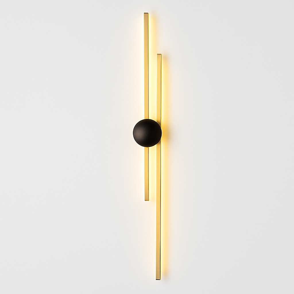 applique murale minimaliste en laiton led atmosphère - vue 18 sur 18
