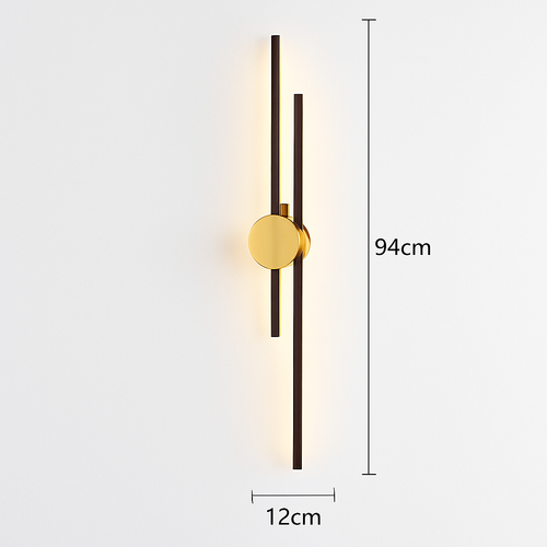 applique murale minimaliste en laiton led atmosphère - vue 9 sur 18