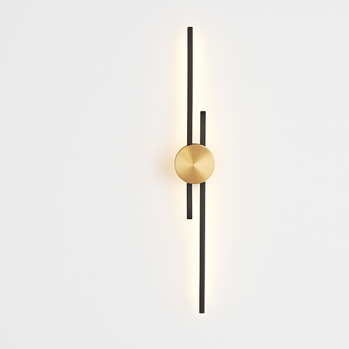 applique murale minimaliste en laiton led atmosphère - vue 10 sur 18