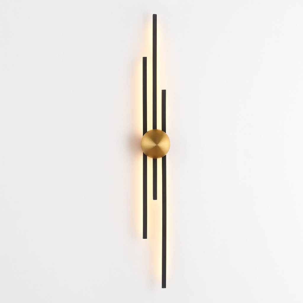 applique murale minimaliste en laiton led atmosphère - vue 10 sur 18