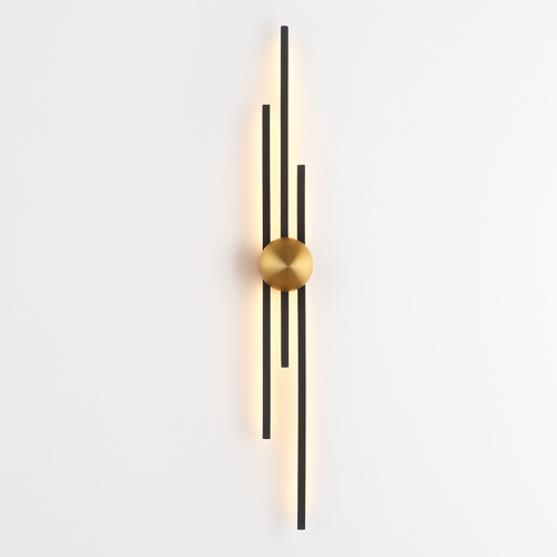 applique murale minimaliste en laiton led atmosphère - vue 11 sur 18