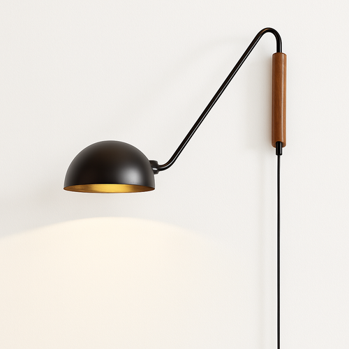 Minimalist Scandinavian wall light with swivel arm for interior decor - vue 2 sur 10