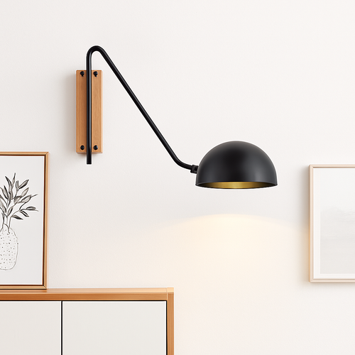 Minimalist Scandinavian wall light with swivel arm for interior decor - vue 4 sur 10