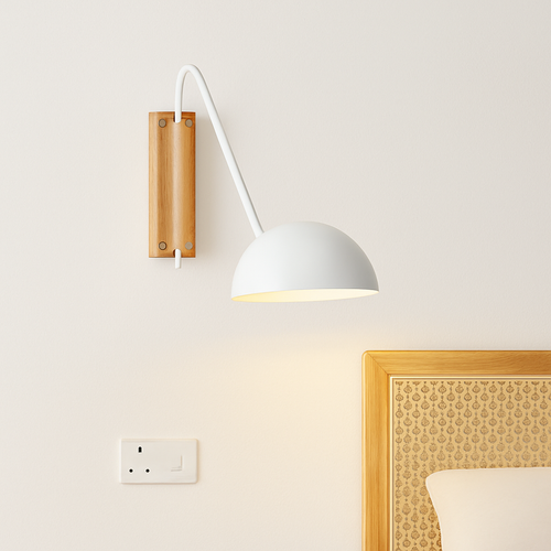 Minimalist Scandinavian wall light with swivel arm for interior decor - vue 5 sur 10