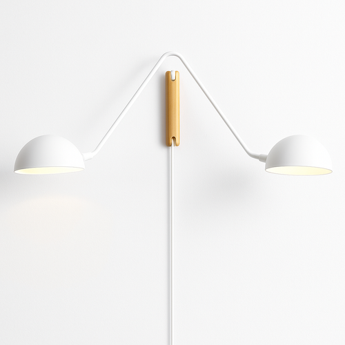 Minimalist Scandinavian wall light with swivel arm for interior decor - vue 7 sur 10