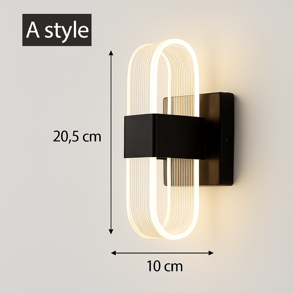 applique murale moderne en acrylique design nordique led décorative - vue 4 sur 21