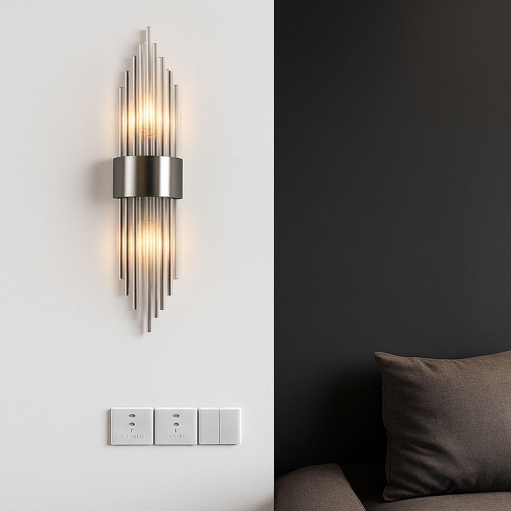 applique murale moderne en cristal éclairage intérieur décoratif design luxe - vue 4 sur 15