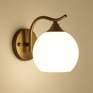 Modern glass ball LED decorative wall light