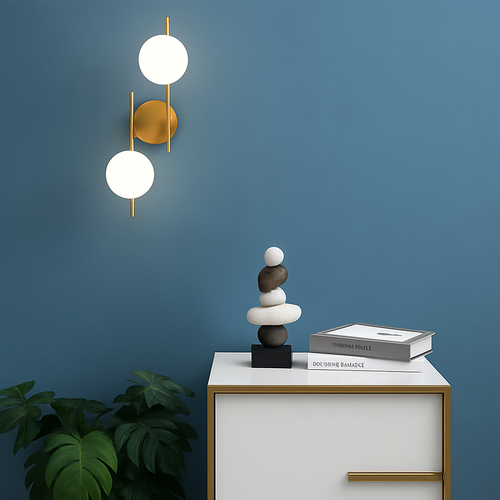 applique murale moderne en verre à led design créatif - vue 3 sur 10