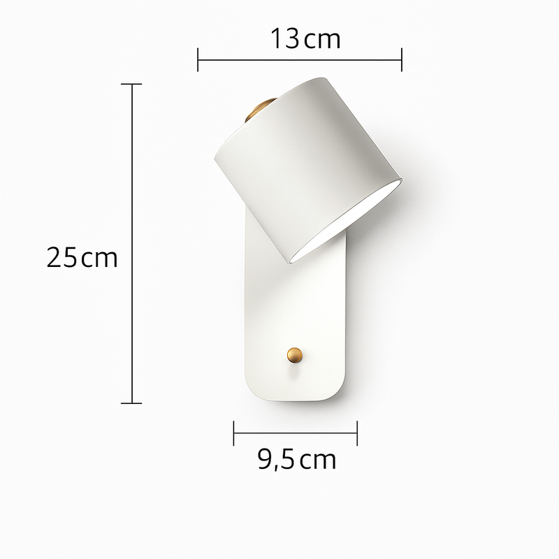 Applique murale moderne LED aux formes arrondies en métal et bois Nordic