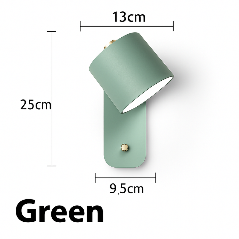 Applique murale moderne LED aux formes arrondies en métal et bois Nordic