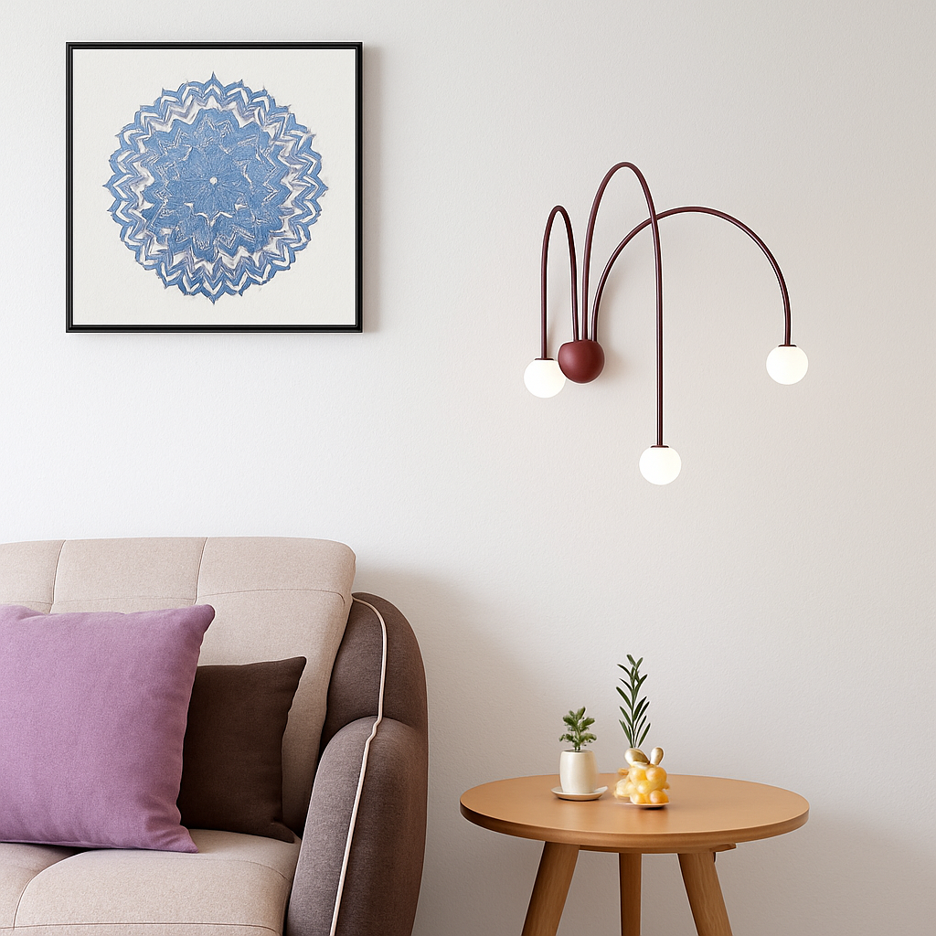Applique murale moderne LED avec 3 arcs Solyne - vue 7 sur 9
