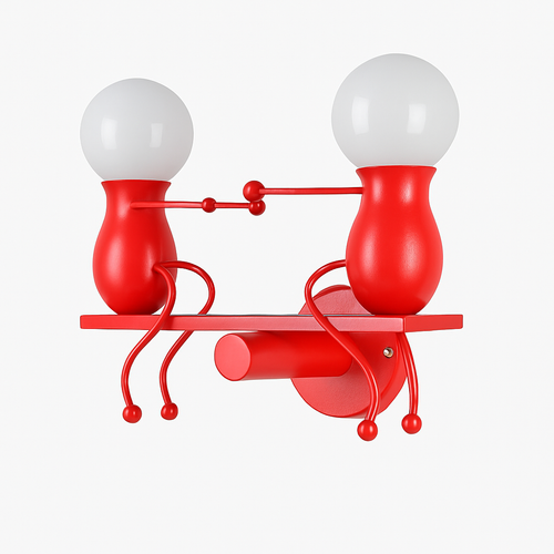 Applique murale moderne LED bonhommes colorés style Cartoon