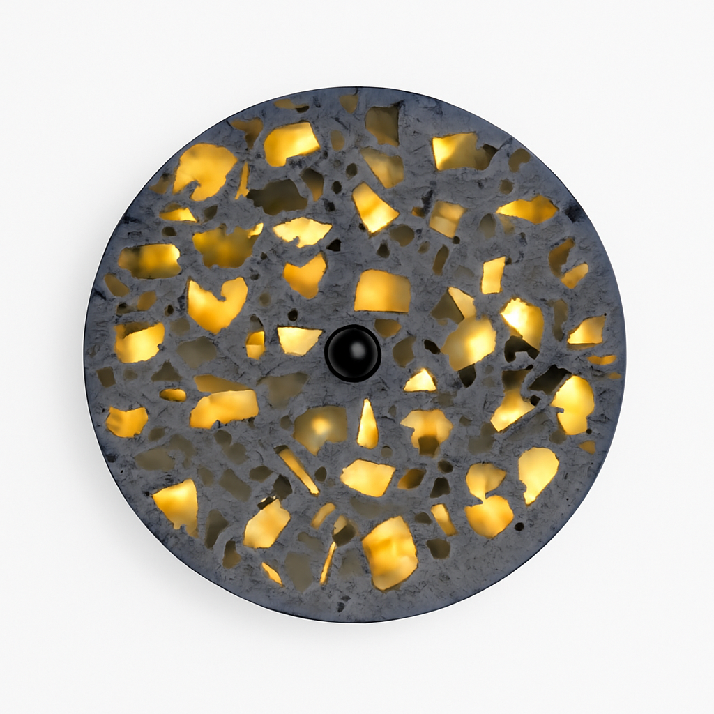 Applique murale moderne LED circulaire style carrelage Ezra - vue 5 sur 9