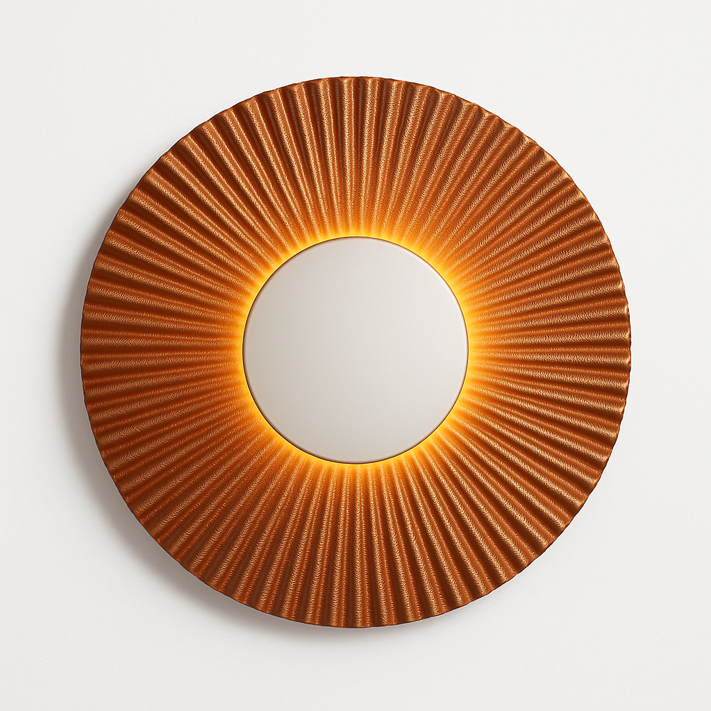 Applique murale moderne LED forme de soleil métallique Hasna