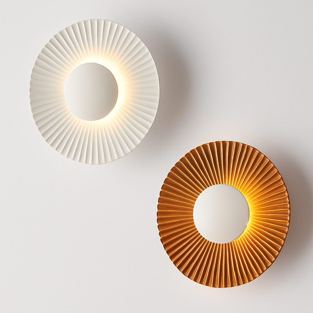 Applique murale moderne LED forme de soleil métallique Hasna - vue 5 sur 11