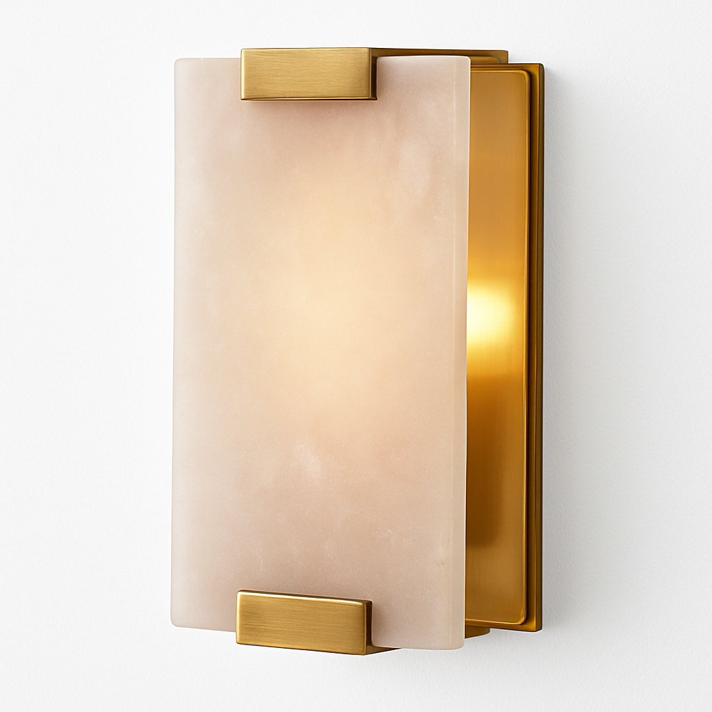 Applique murale moderne LED rectangulaire en marbre Zinerva - vue 5 sur 8