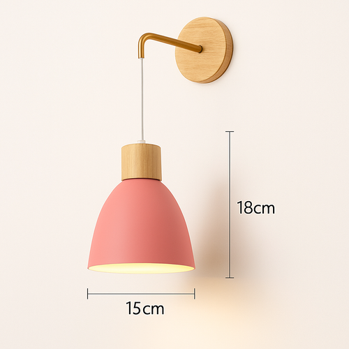 Applique murale nordique en bois avec interrupteur - vue 11 sur 15