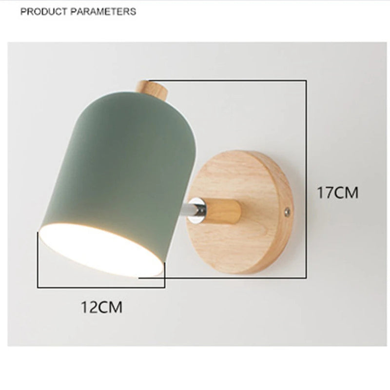 applique murale nordique en fer et bois design moderne