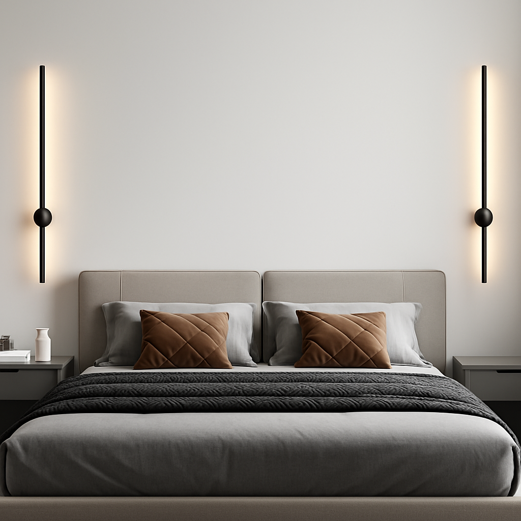 Modern minimalist nordic long strip wall light - vue 5 sur 18