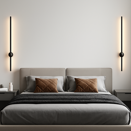 Modern minimalist nordic long strip wall light - vue 6 sur 18