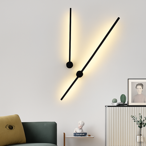 Modern minimalist nordic long strip wall light - vue 7 sur 18